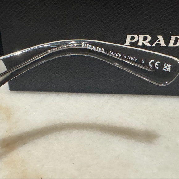 Prada Smoke Clear Sunglasses with Black Lens - Picture 8 of 8